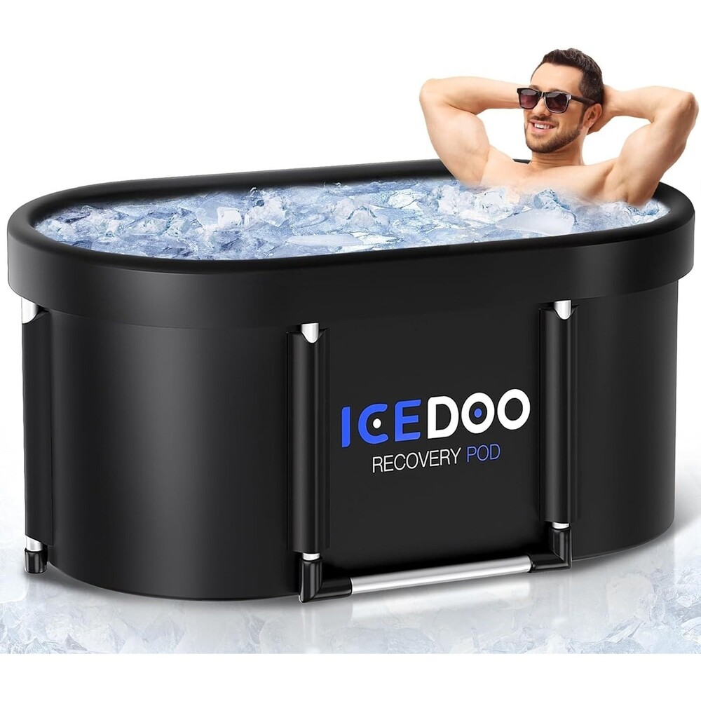 New Upgrade XL 139-Gallon Oval Ice Bath Tub - 6 Layered Portable Bathtub, Dro...